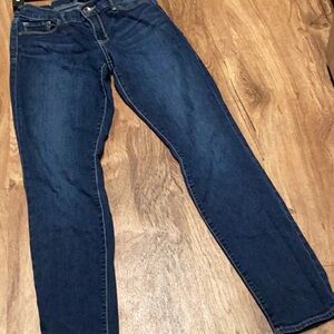 Lucky Brand Blue Skinny Jeans with Gold Stitching